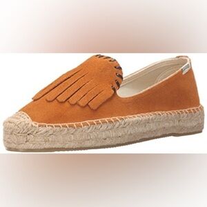 Soludos Tangerine Espadrilles with Fringe Accent